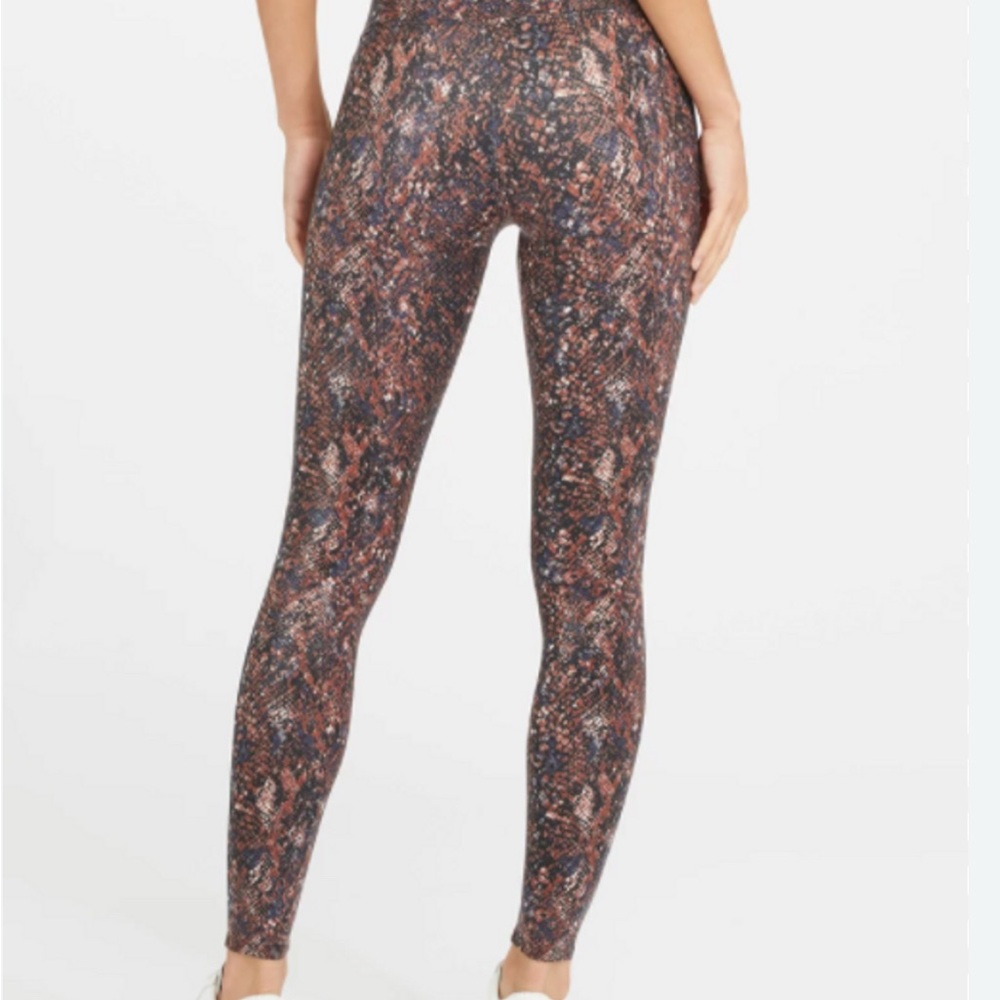 Spanx Brown Snake Print Leggings